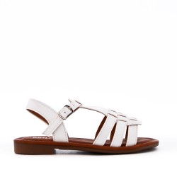 Sandale fille en simili cuir