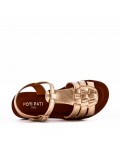 Girl's faux leather sandal