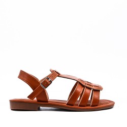 Sandale fille en simili cuir