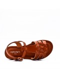 Girl's faux leather sandal