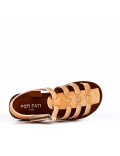 Girl's faux leather sandal