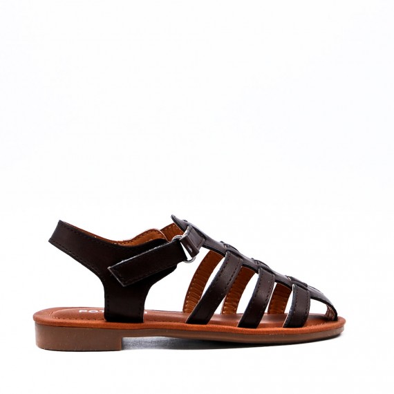 Sandale fille en simili cuir