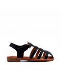 Girl's faux leather sandal