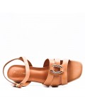 Faux leather heeled sandal