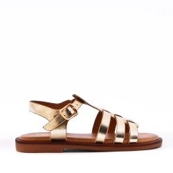 Sandale fille en simili cuir