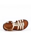 Sandale fille en simili cuir