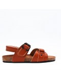 Girl's faux leather sandal