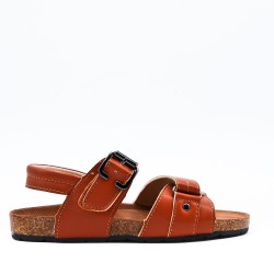 Girl's faux leather sandal