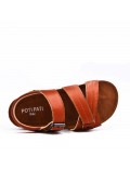 Girl's faux leather sandal