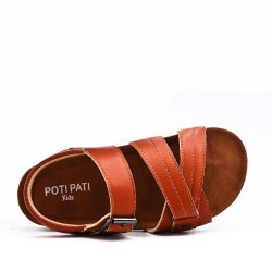 boy's faux leather sandal