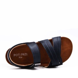 boy's faux leather sandal