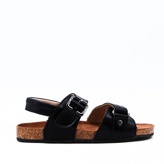 Girl's faux leather sandal