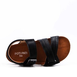 boy's faux leather sandal