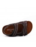 boy's faux leather sandal