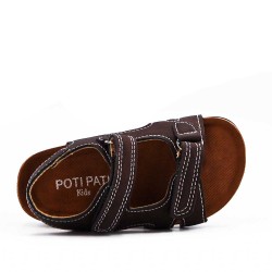 boy's faux leather sandal