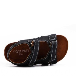 boy's faux leather sandal