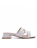 Faux leather heeled sandal