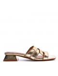 Faux leather heeled sandal