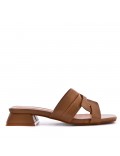 Faux leather heeled sandal