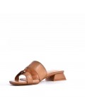 Faux leather heeled sandal