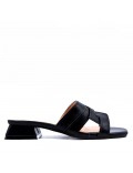 Faux leather heeled sandal