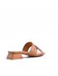 Faux leather heeled sandal