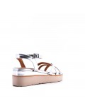 Women's faux leather wedge sandal