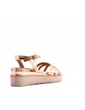 Women's faux leather wedge sandal