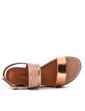 Women's faux leather wedge sandal