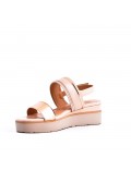 Women's faux leather wedge sandal