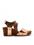 Women's faux leather wedge sandal