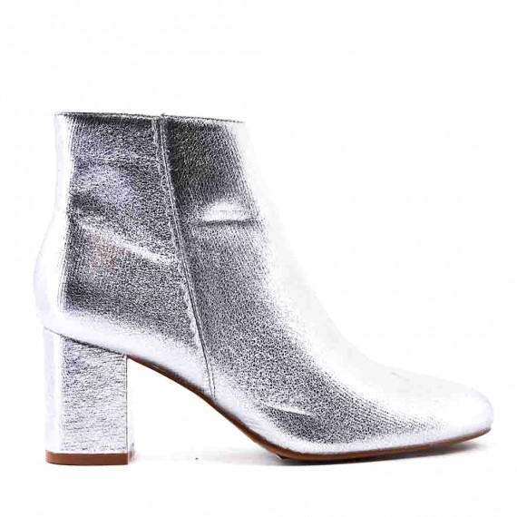 Faux leather ankle boot