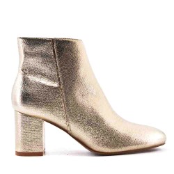 Faux leather ankle boot