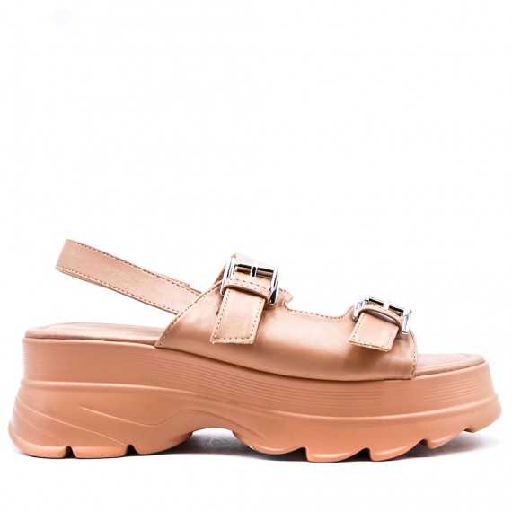 faux leather platform sandal