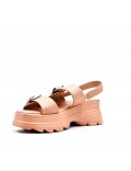 faux leather platform sandal