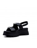 faux leather platform sandal