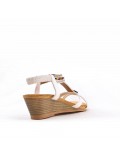  Women rhinestone wedge sandal 