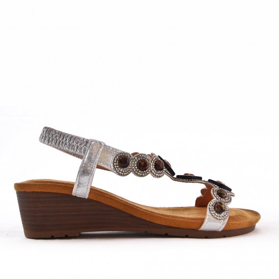  Women rhinestone wedge sandal 