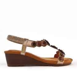  Women rhinestone wedge sandal 