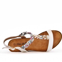  Women rhinestone wedge sandal 