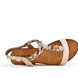  Women rhinestone wedge sandal 