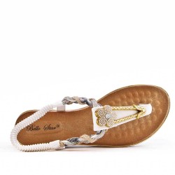 Women Flat sandal with rhinestones