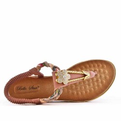 Women Flat sandal with rhinestones