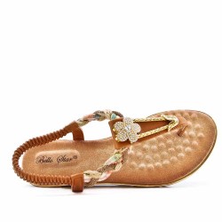 Women Flat sandal with rhinestones