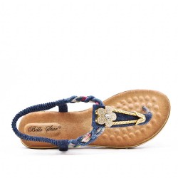 Women Flat sandal with rhinestones