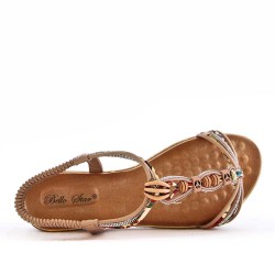 Women Flat sandal with rhinestones