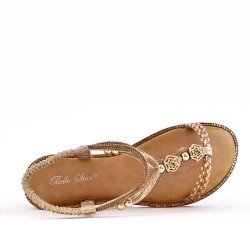 Women Flat sandal with rhinestones