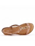 Women Flat sandal with rhinestones