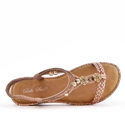 Women Flat sandal with rhinestones