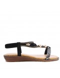 Women Flat sandal with rhinestones